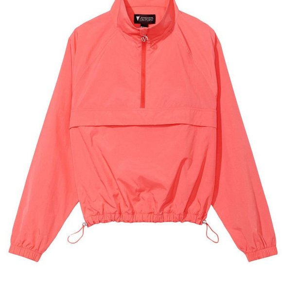 Pink Parachute Quarter Zip Windbreaker Jacket - Picture 2 of 2